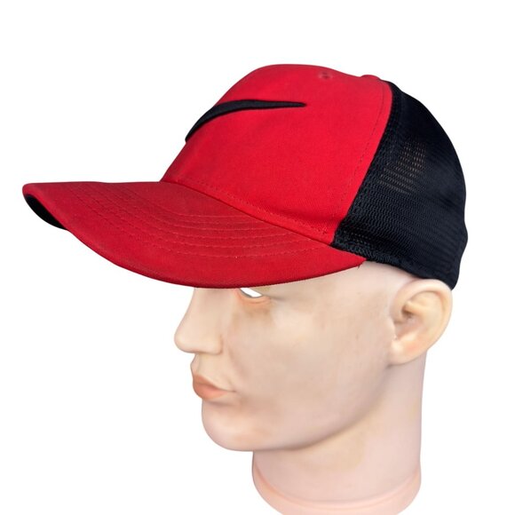 Nike Cap Adults 1 Size Red Black Classic 99 Dri-Fit Mesh Back Embroidered Swoosh - Picture 7 of 13